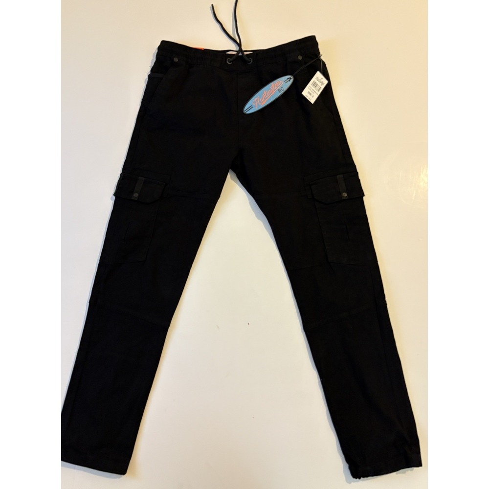 Huntington Stretch Jogger Regular Fit Black Cargo Pants Men's Size S / Pockets